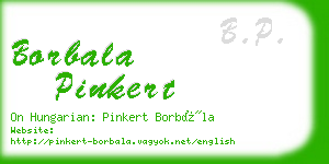 borbala pinkert business card